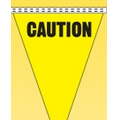 60' String Stock Safety Slogan Pennants - Caution